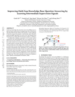 Improving Multi-hop Knowledge Base Question Answering by Learning
  Intermediate Supervision Signals