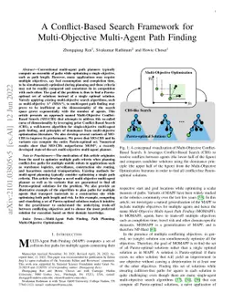 A Conflict-Based Search Framework for Multi-Objective Multi-Agent Path
  Finding