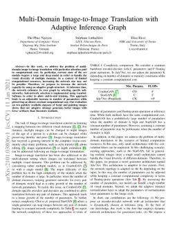 Multi-Domain Image-to-Image Translation with Adaptive Inference Graph