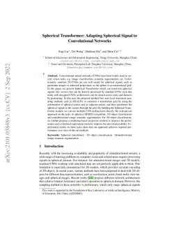 Spherical Transformer: Adapting Spherical Signal to CNNs