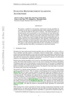 Evolving Reinforcement Learning Algorithms