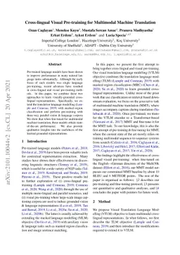 Cross-lingual Visual Pre-training for Multimodal Machine Translation