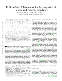 ROS-NetSim: A Framework for the Integration of Robotic and Network
  Simulators