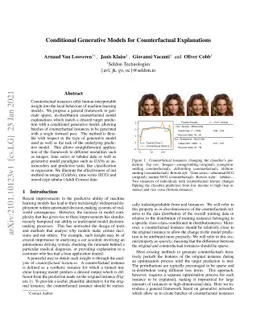 Conditional Generative Models for Counterfactual Explanations