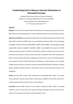 A Hybrid Approach to Measure Semantic Relatedness in Biomedical Concepts