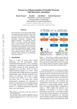 Process-Level Representation of Scientific Protocols with Interactive
  Annotation