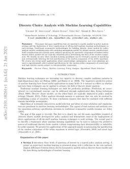 Discrete Choice Analysis with Machine Learning Capabilities