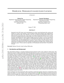 ProbLock: Probability-based Logic Locking