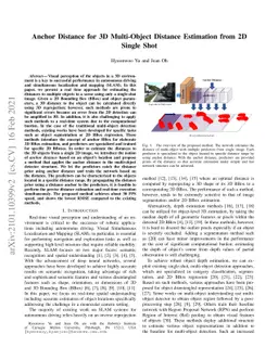 Anchor Distance for 3D Multi-Object Distance Estimation from 2D Single
  Shot