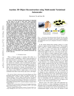 Anytime 3D Object Reconstruction using Multi-modal Variational
  Autoencoder