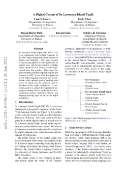 A Digital Corpus of St. Lawrence Island Yupik