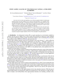 Finite Sample Analysis of Two-Time-Scale Natural Actor-Critic Algorithm