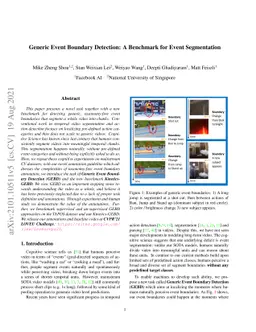 Generic Event Boundary Detection: A Benchmark for Event Segmentation