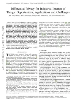 Differential Privacy for Industrial Internet of Things: Opportunities,
  Applications and Challenges