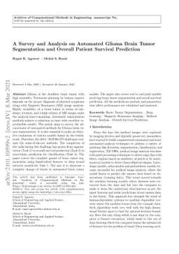 A Survey and Analysis on Automated Glioma Brain Tumor Segmentation and
  Overall Patient Survival Prediction