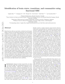 Identification of brain states, transitions, and communities using
  functional MRI