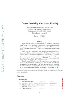 Tensor denoising with trend filtering