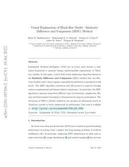 Visual explanation of black-box model: Similarity Difference and
  Uniqueness (SIDU) method