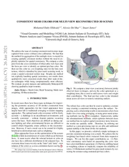 Consistent Mesh Colors for Multi-View Reconstructed 3D Scenes