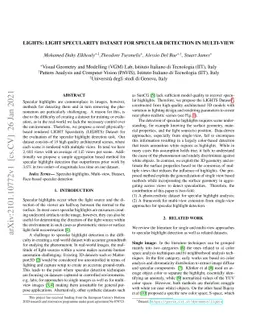 LIGHTS: LIGHT Specularity Dataset for specular detection in Multi-view