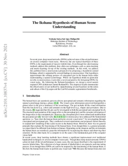 The Ikshana Hypothesis of Human Scene Understanding
