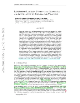 Revisiting Locally Supervised Learning: an Alternative to End-to-end
  Training