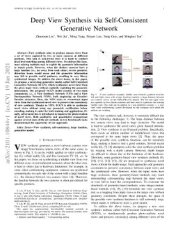 Deep View Synthesis via Self-Consistent Generative Network