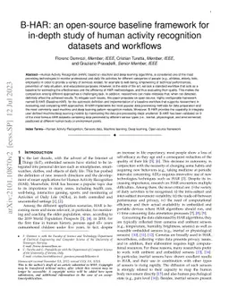 B-HAR: an open-source baseline framework for in depth study of human
  activity recognition datasets and workflows
