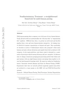 Nondiscriminatory Treatment: a straightforward framework for multi-human
  parsing
