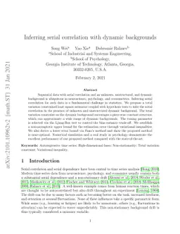 Inferring serial correlation with dynamic backgrounds