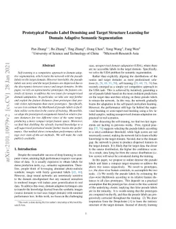 Prototypical Pseudo Label Denoising and Target Structure Learning for
  Domain Adaptive Semantic Segmentation