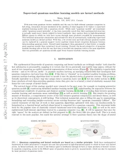 Supervised quantum machine learning models are kernel methods