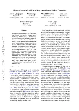 Muppet: Massive Multi-task Representations with Pre-Finetuning