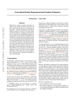 Generalized Doubly Reparameterized Gradient Estimators