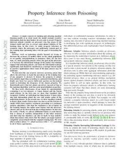 Property Inference From Poisoning