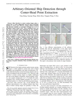 Arbitrary-Oriented Ship Detection through Center-Head Point Extraction