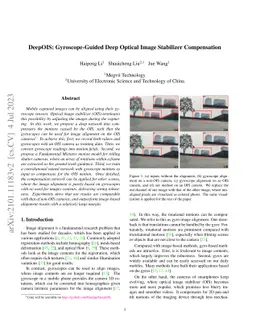 DeepOIS: Gyroscope-Guided Deep Optical Image Stabilizer Compensation