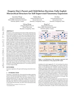 Enquire One's Parent and Child Before Decision: Fully Exploit
  Hierarchical Structure for Self-Supervised Taxonomy Expansion
