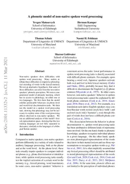 A phonetic model of non-native spoken word processing