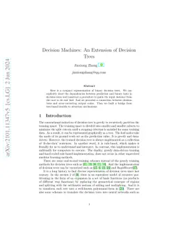 Decision Machines: An Extension of Decision Trees