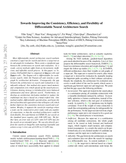 Towards Improving the Consistency, Efficiency, and Flexibility of
  Differentiable Neural Architecture Search