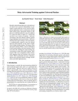 Meta Adversarial Training against Universal Patches