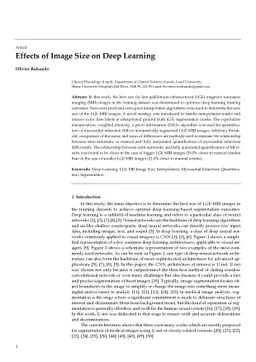 Effects of Image Size on Deep Learning