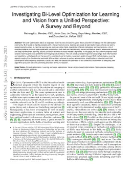 Investigating Bi-Level Optimization for Learning and Vision from a
  Unified Perspective: A Survey and Beyond