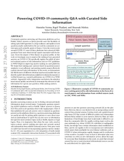 Powering COVID-19 community Q&A with Curated Side Information