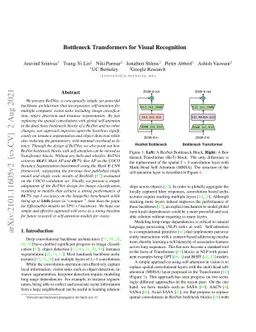 Bottleneck Transformers for Visual Recognition