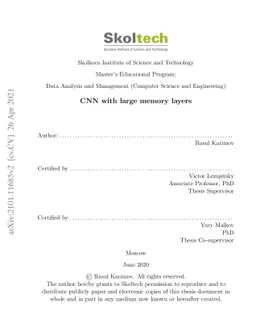 CNN with large memory layers