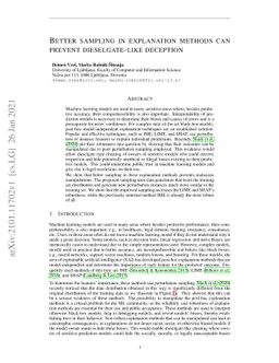Better sampling in explanation methods can prevent dieselgate-like
  deception