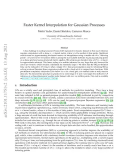 Faster Kernel Interpolation for Gaussian Processes