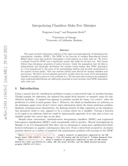 Interpolating Classifiers Make Few Mistakes